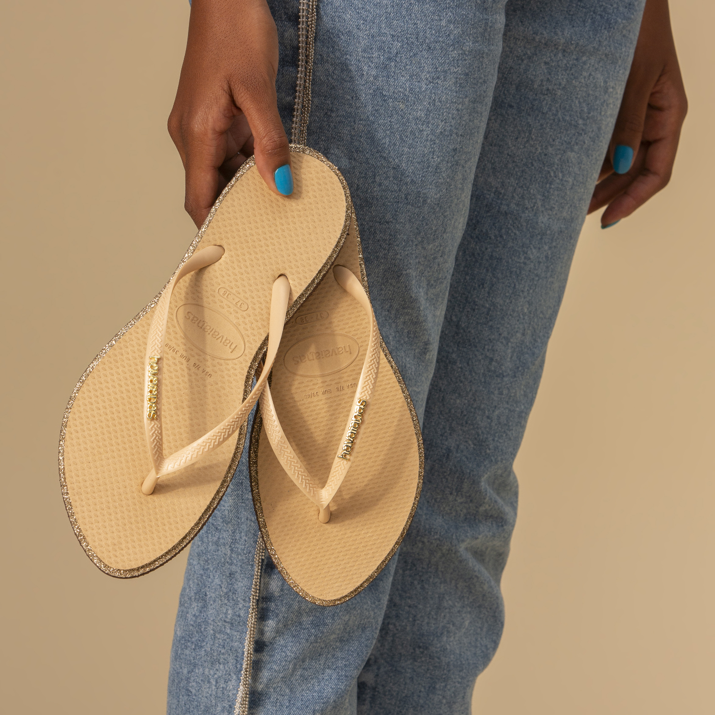 Chinelo Havaianas Slim Point Glitter
