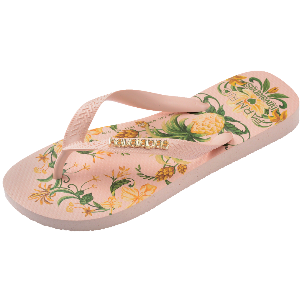 Chinelo Havaianas Farm Beleza de Abacaxi