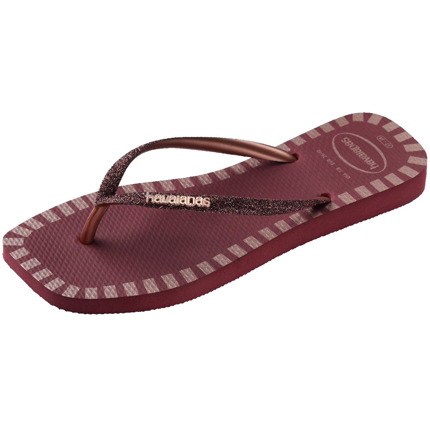 Chinelo Havaianas Slim Square Glitter Contour