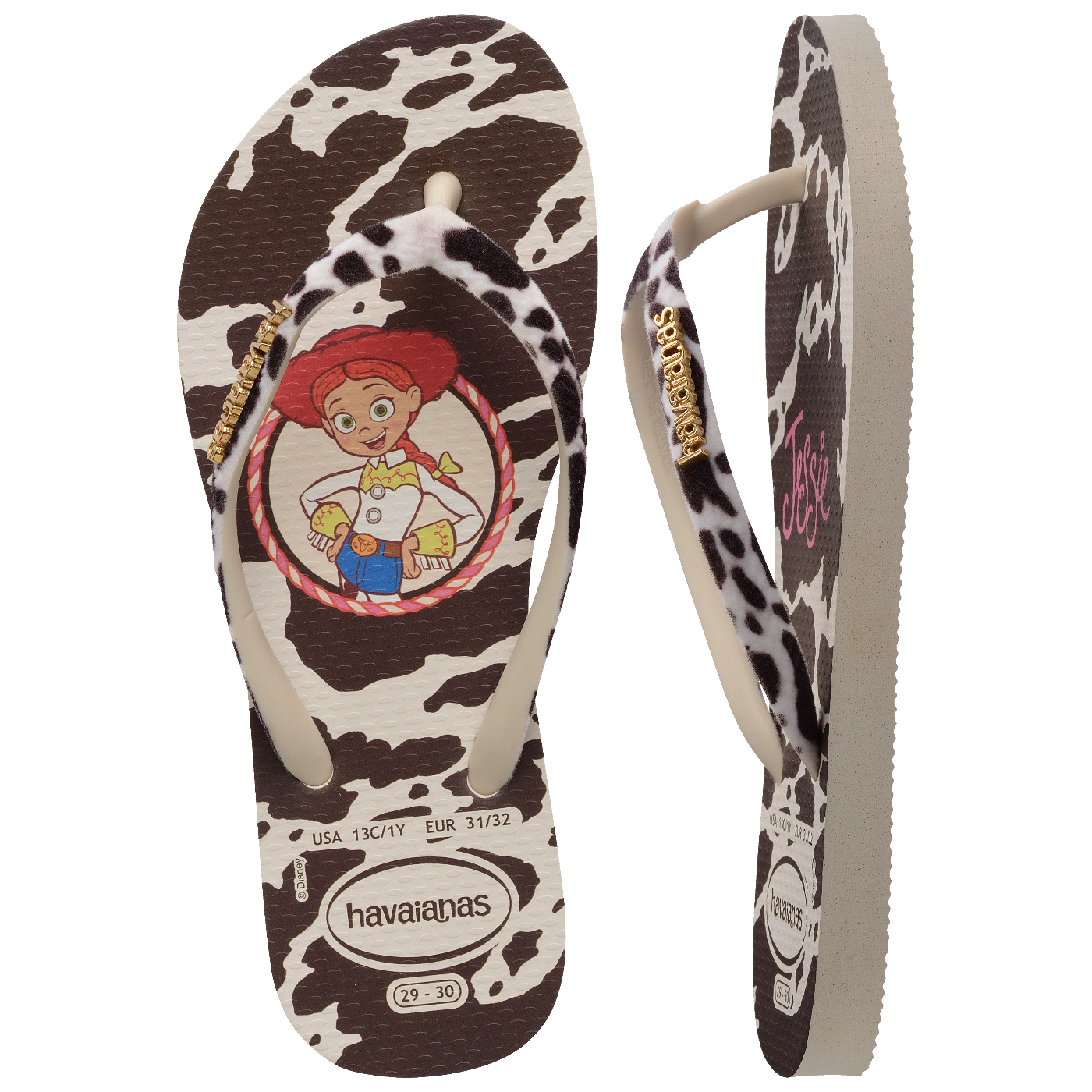 Chinelo Havaianas Infantil e Adulto Slim Disney Trendy Jessie