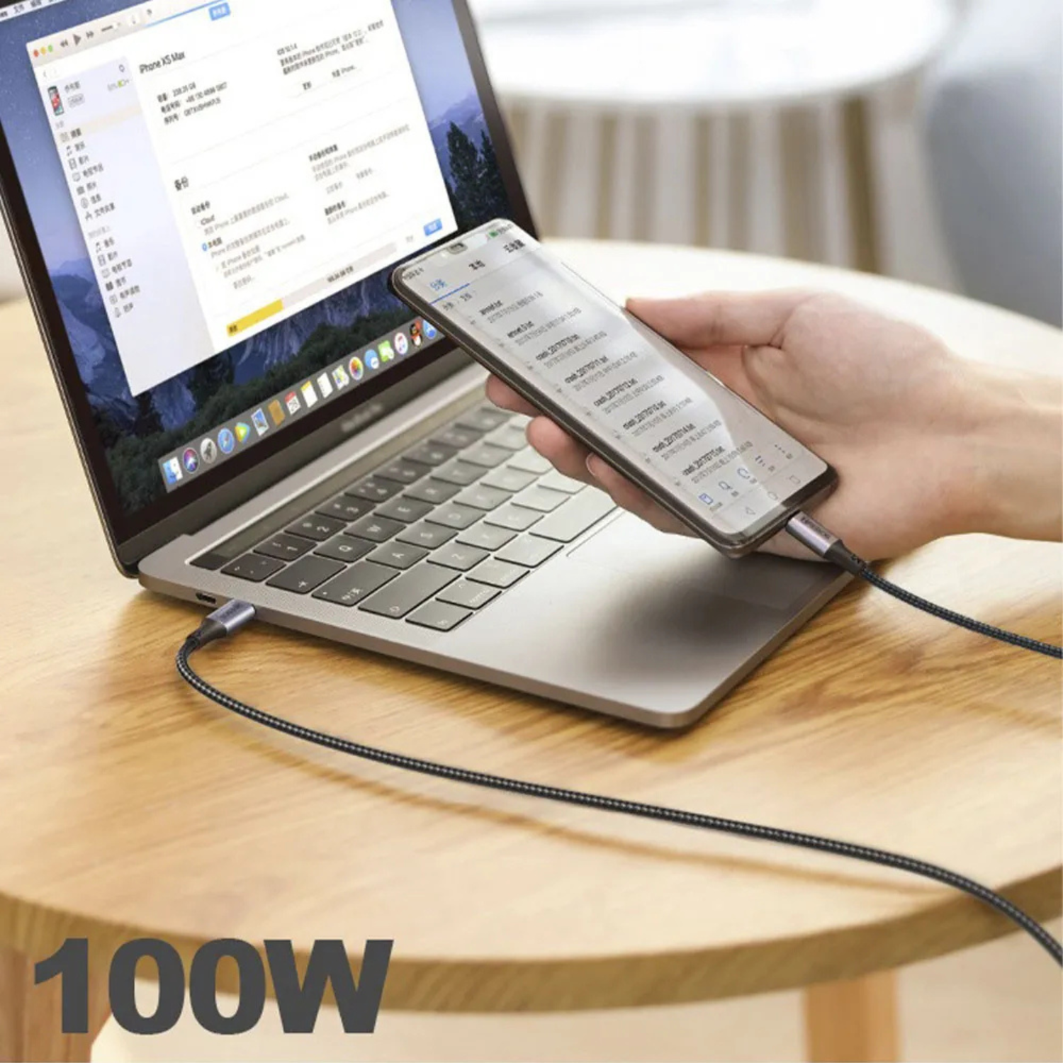 Cabo USB-C para USB-C Hrebos CB-362C 100W Turbo 1M