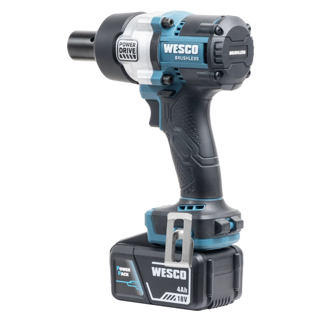 Chave de Impacto Brushless 1/2" 18V 700Nm Wesco com 2 Baterias
