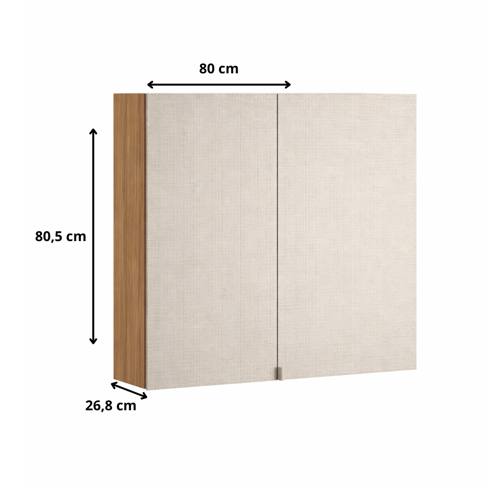 Armário Aéreo 1  Porta Articulada 80cm Art Kits Paraná