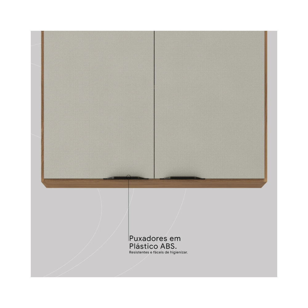 Armário Aéreo 80cm 2 Portas Firenze Demóbile