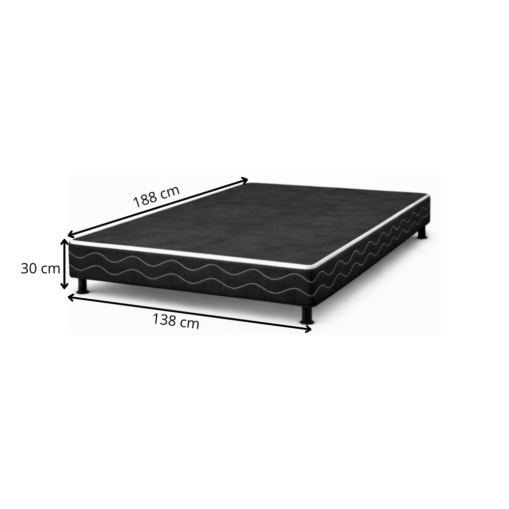 Base para Cama Box Casal Bordada Universal 138X188 Baflex