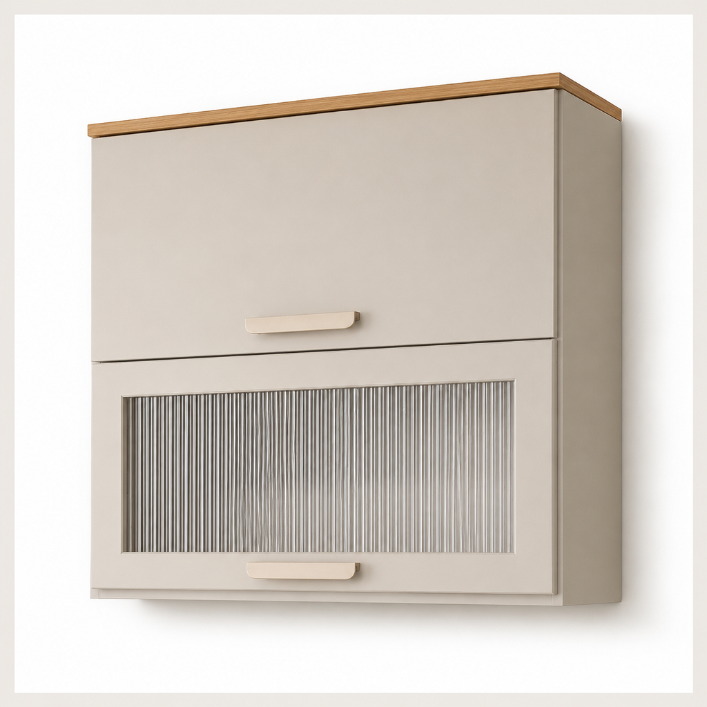 Armário Aéreo Bella 80cm 2 Portas Basculante Com Vidro MGM