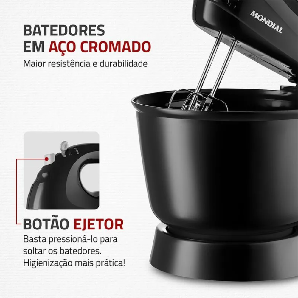 Batedeira Mondial  400W Prática B-44-B - 3 Velocidades