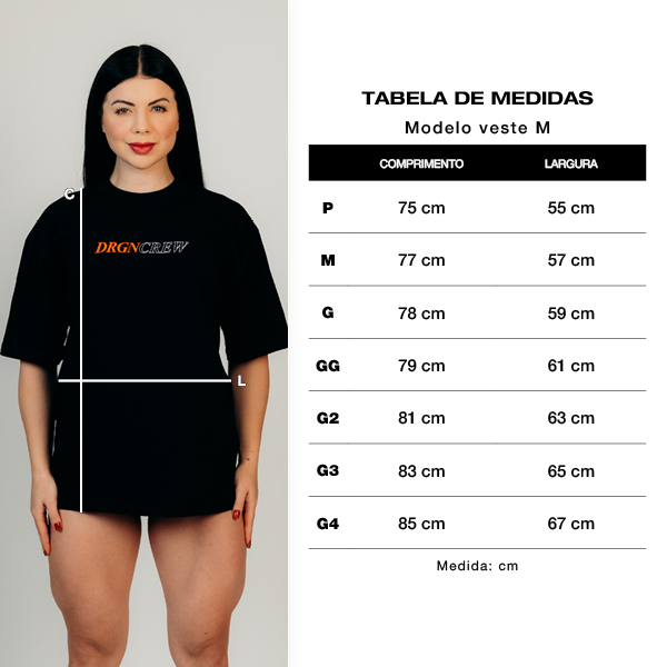 CAMISETA DRGN CREW PRETA