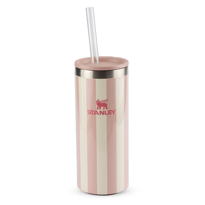 Can Cooler Slim com canudo Peach Whip Cabana Gloss | 296ML