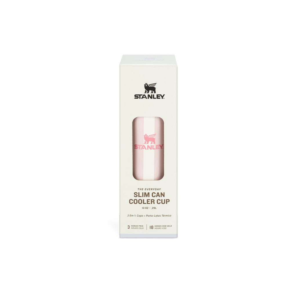 Can Cooler Slim com canudo Peach Whip Cabana Gloss | 296ML
