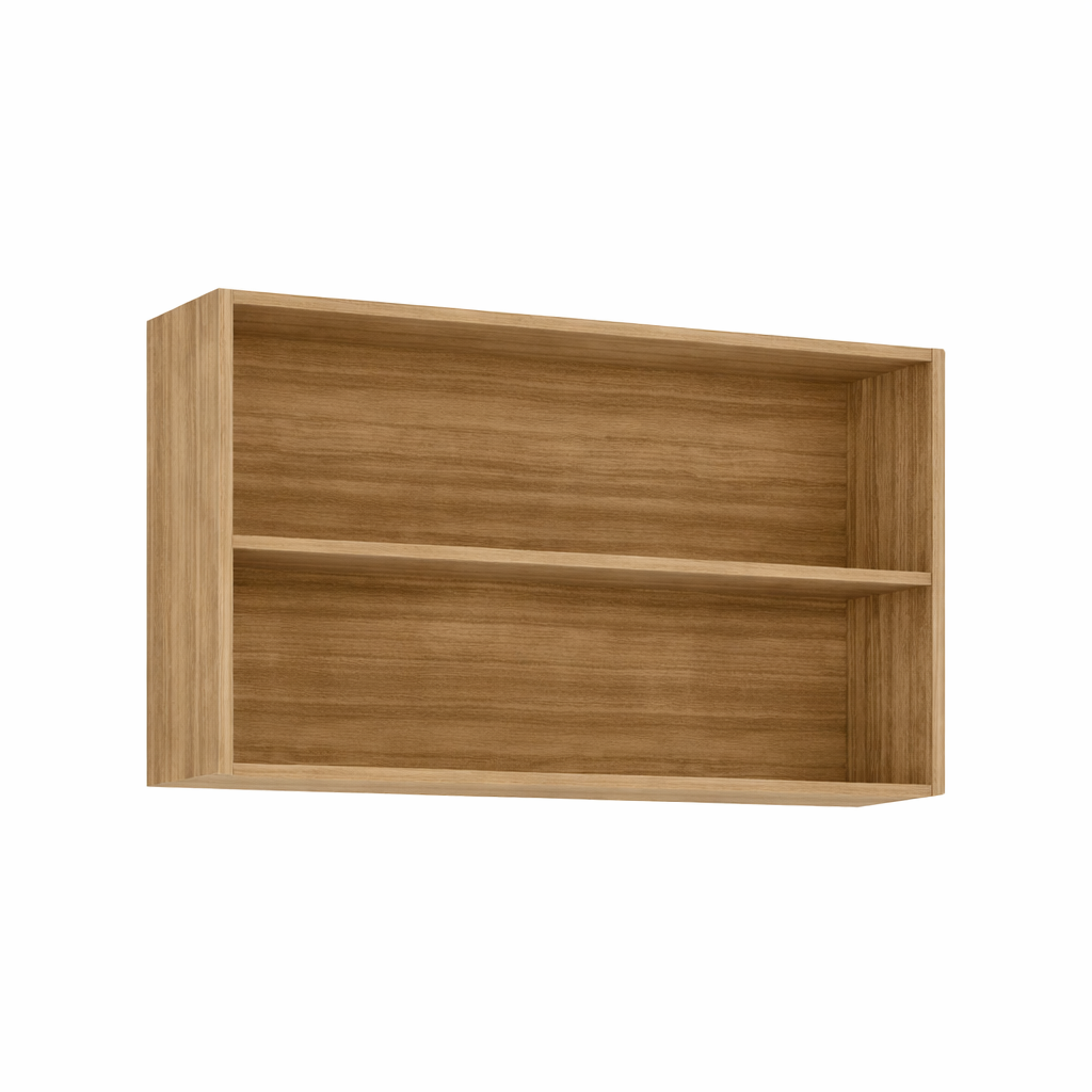 Armário Aéreo  2 Portas Basculantes 1 com Vidro 120 cm Aluminum  Kits Paraná