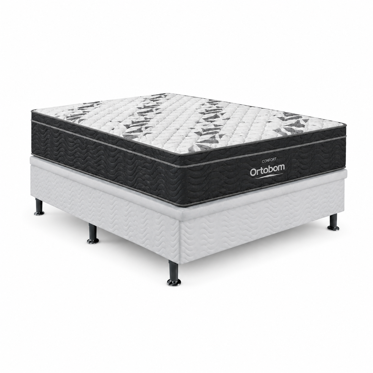 Cama Box Baú Casal Airtech D33 (Colchão + Base) 138x188 Ortobom