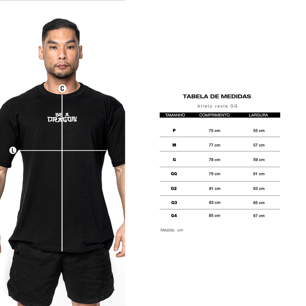 CAMISETA BE A DRAGON OVERSIZED PRETA