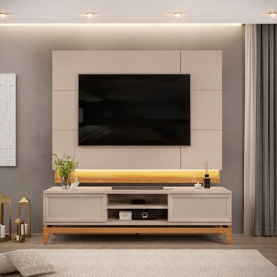 Bancada Cairo com Painel Antares para TV até 65"  DJ Móveis