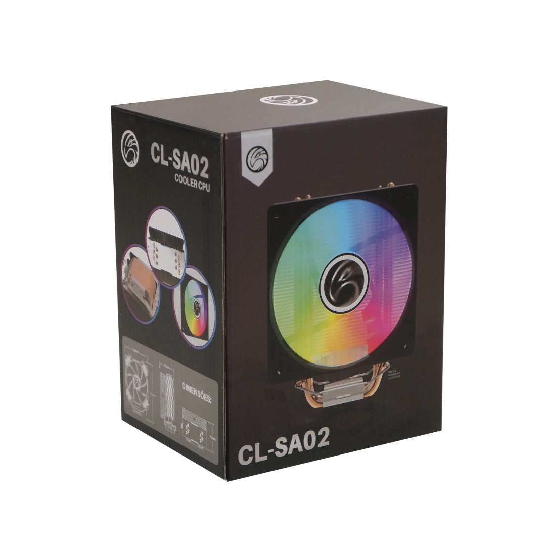 Air Cooler Gamer CL-SA02 120mm 200W RGB Intel e AMD