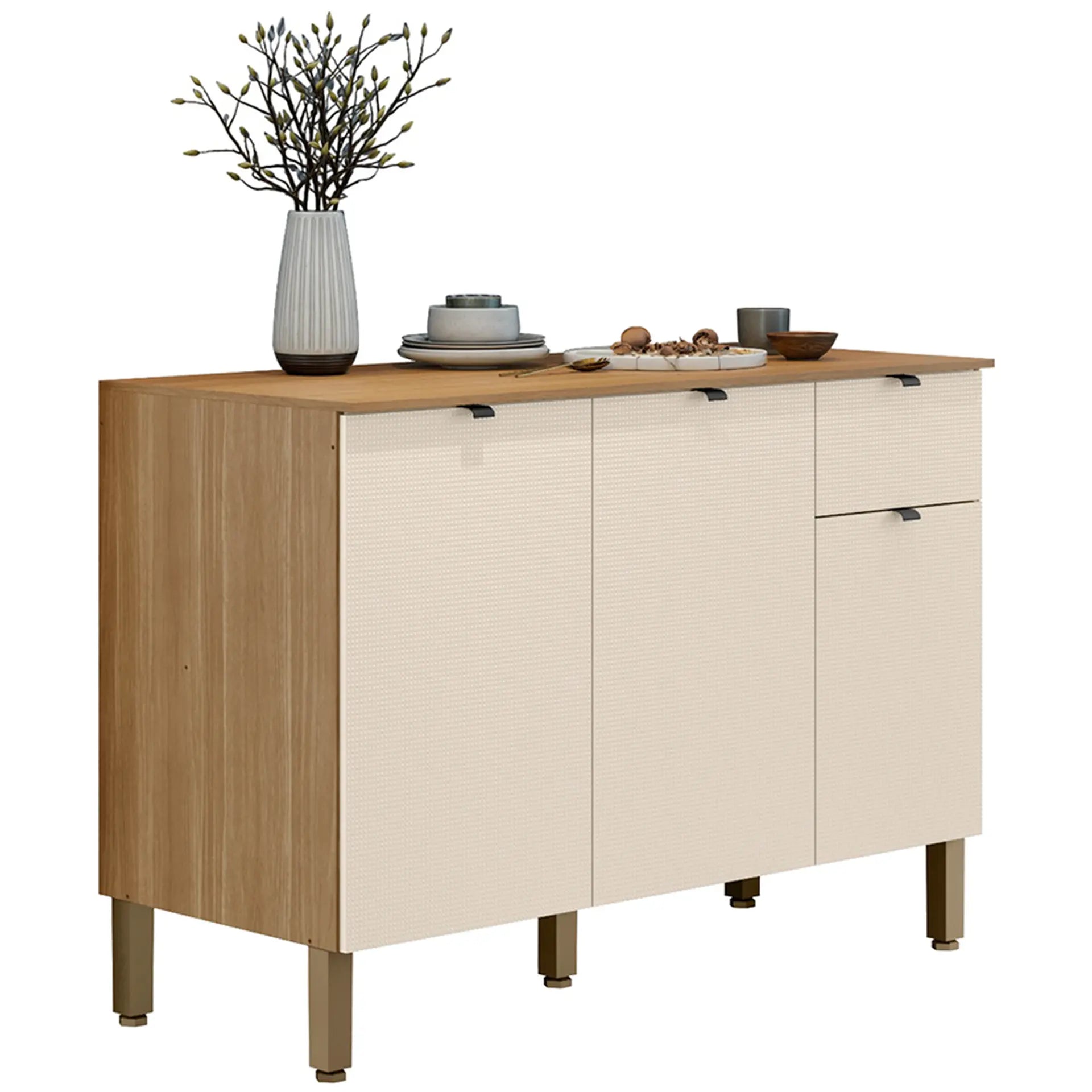 Balcão de Cozinha 3 Portas 1 Gaveta 120cm MDF Vert Plus Kits Paraná