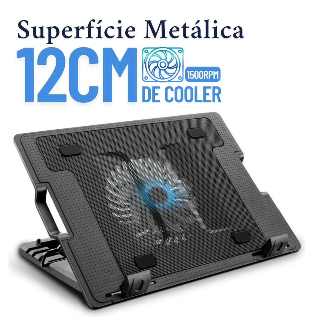 Base De Notebook Com Cooler Multilaser AC166 com 3 Ventoinhas