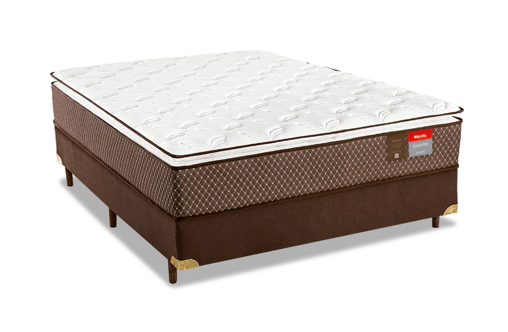 Cama Box Casal (Colchão + Base) Molas Ensacadas Pillow Top Executive 188x138cm Reconflex