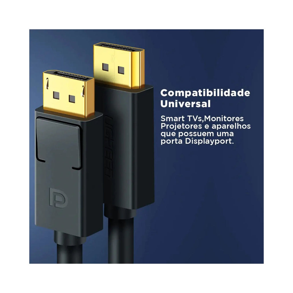 Cabo DisplayPort UGREEN DP102 1m 4K DisplayPort 1.2
