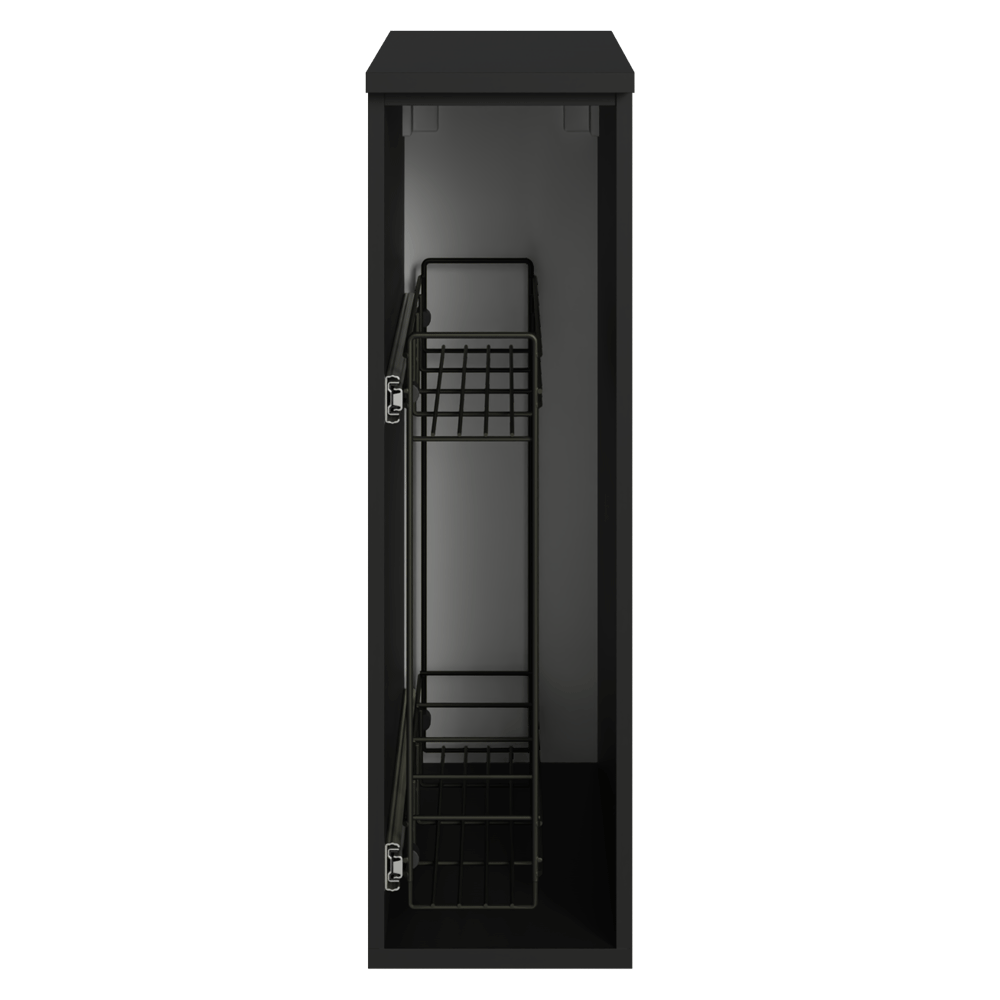 Balcão Porta-Temperos 20 cm Suspenso Preto Nice Madesa
