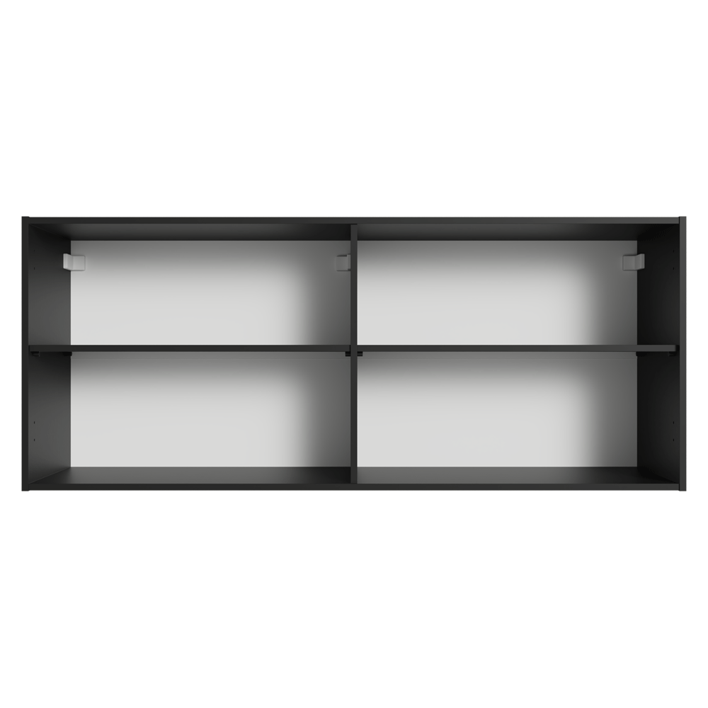 Armário Aéreo 120 cm 2 Portas Preto Nice Madesa