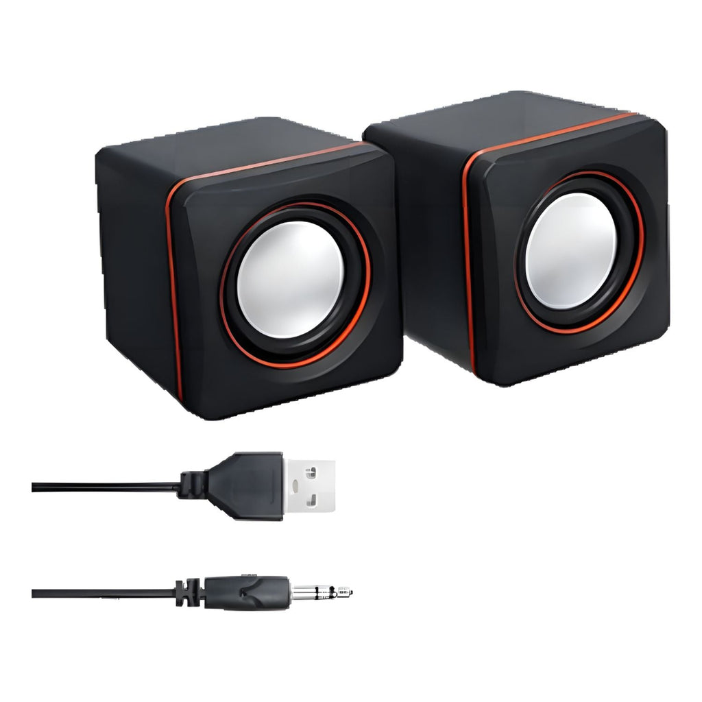 Caixa de Som para PC e Notebook USB P2 – Par de Caixinhas Potentes e Compactas