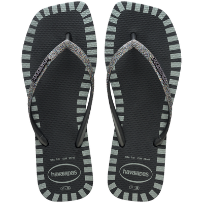 Chinelo Havaianas Slim Square Glitter Contour