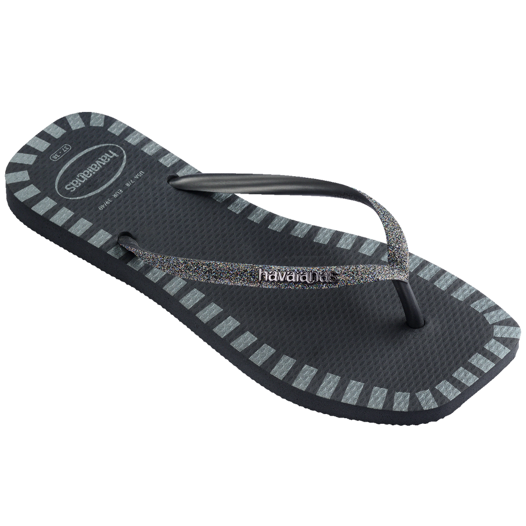 Chinelo Havaianas Slim Square Glitter Contour