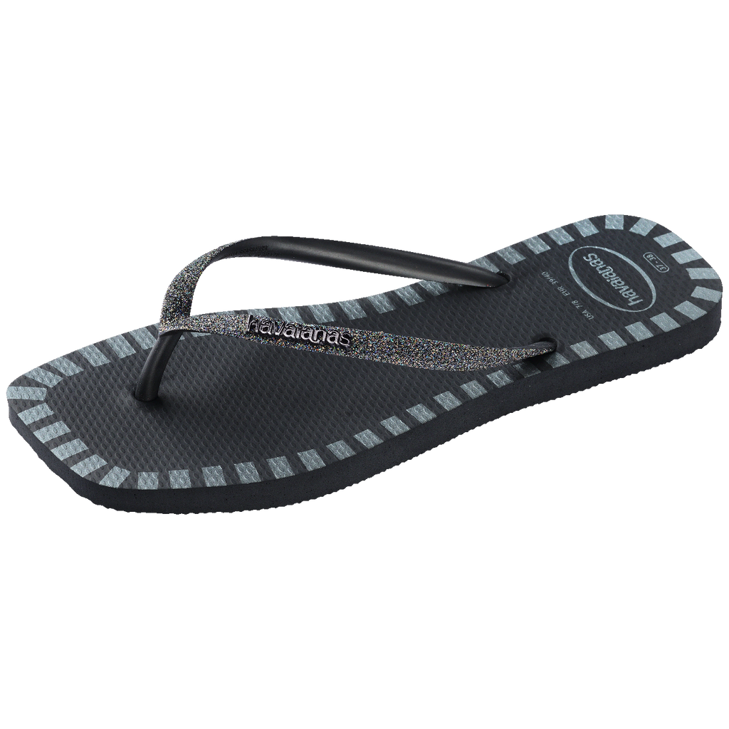 Chinelo Havaianas Slim Square Glitter Contour