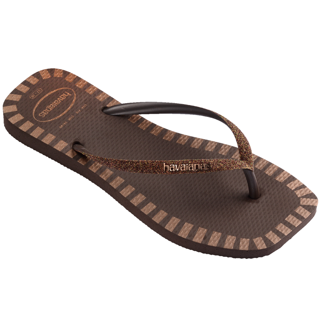 Chinelo Havaianas Slim Square Glitter Contour