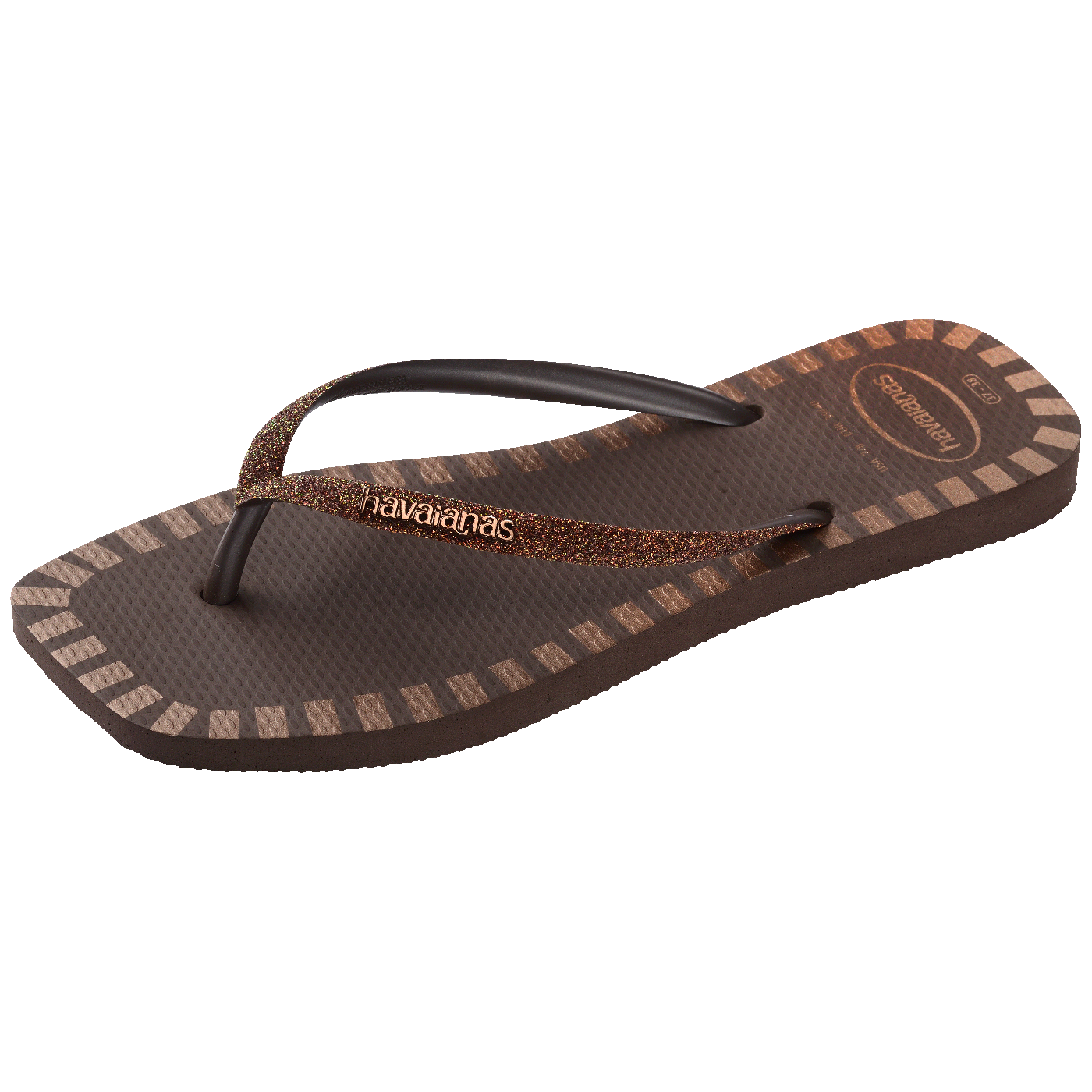 Chinelo Havaianas Slim Square Glitter Contour