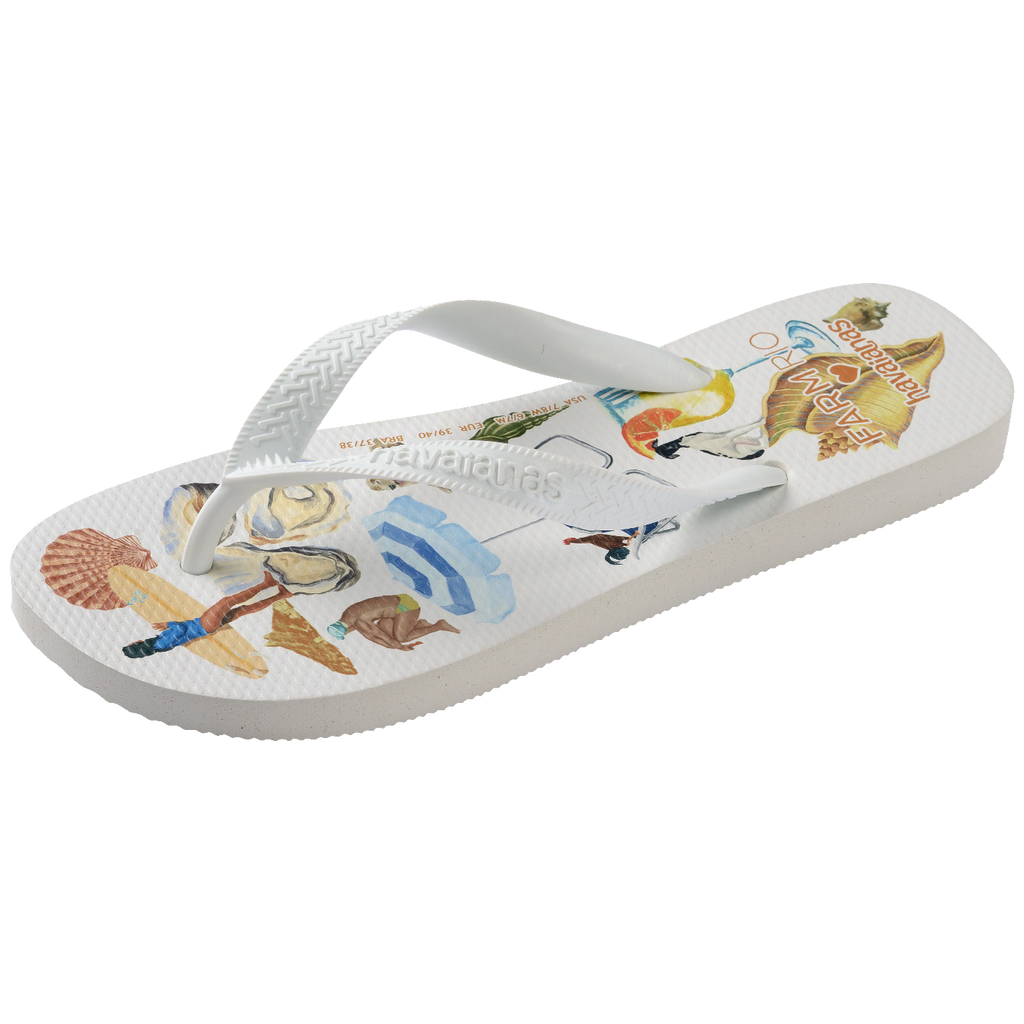 Chinelo Havaianas Farm Colagem Carioca