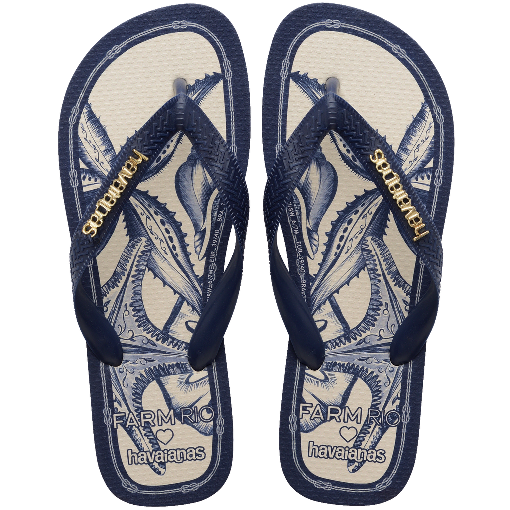 Chinelo Havaianas Farm Mar de Ondas